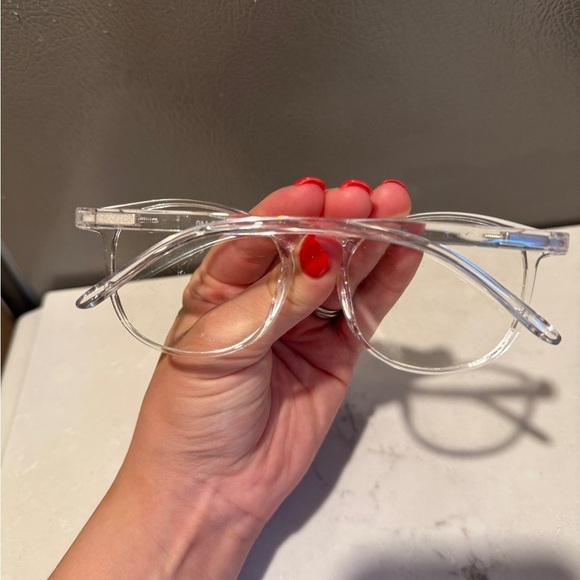 Blue light blocking Clear Frame Eyeglasses Unisex Glasses - Picture 2 of 5